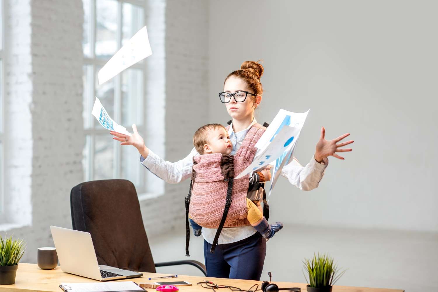 Stress Berufstätige Mutter